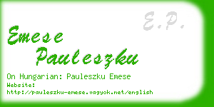 emese pauleszku business card